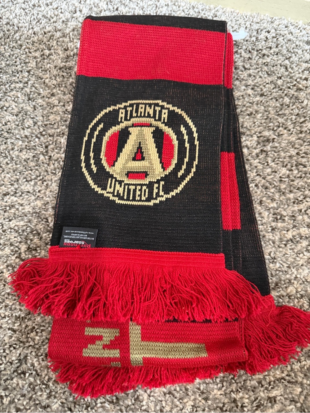 Red and Black Team Scarf by MLS
